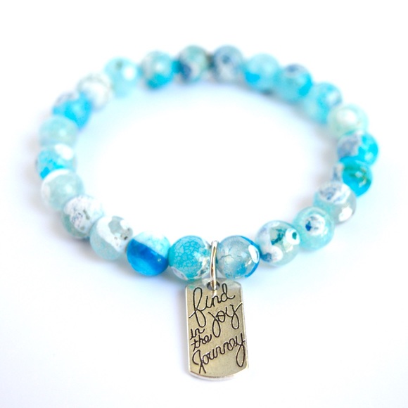 Find Joy In The Journey Gemstone Beaded Bracelet - Picture 13 of 13
